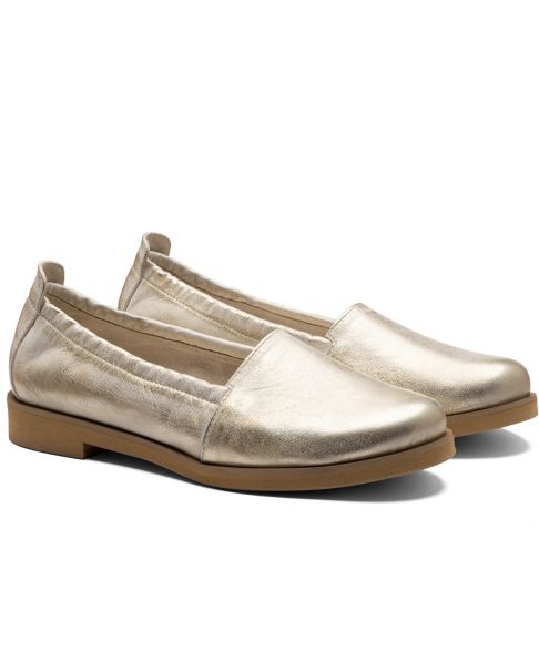 Półbuty U251 złote szerokie